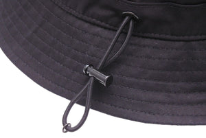 MONCLER モンクレール 22SS バケットハット ブラック 黒 ロゴ 帽子 サイズL 美品 中古 42656