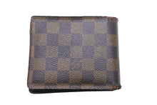 画像をギャラリービューアに読み込む, LOUIS VUITTON ルイ・ヴィトン 二つ折り財布 ダミエ ブラウン ウォレット ロゴ ダミエキャンバス 中古 42663