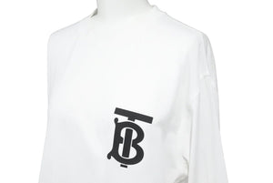 BURBERRY バーバリー ロングＴシャツ ロンT 長袖 丸首 クルーネック 80246001 コットン ホワイト サイズXS 美品 中古 42666