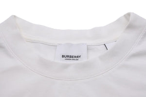 BURBERRY バーバリー ロングＴシャツ ロンT 長袖 丸首 クルーネック 80246001 コットン ホワイト サイズXS 美品 中古 42666