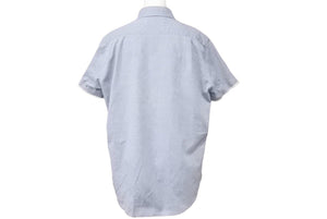 Martin Margiela マルタンマルジェラ 半袖シャツ トップス 袖切りっぱなし コットン ブルー 美品 中古 42669
