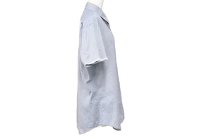 Martin Margiela マルタンマルジェラ 半袖シャツ トップス 袖切りっぱなし コットン ブルー 美品 中古 42669