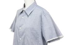 Load image into Gallery viewer, Martin Margiela マルタンマルジェラ 半袖シャツ トップス 袖切りっぱなし コットン ブルー 美品 中古 42669