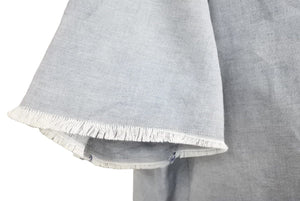 Martin Margiela マルタンマルジェラ 半袖シャツ トップス 袖切りっぱなし コットン ブルー 美品 中古 42669