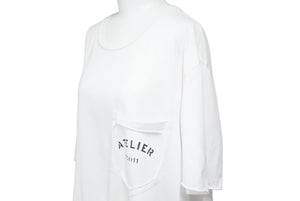 MAISON MARGIELA メゾンマルジェラ アトリエカットオフTシャツ 半袖 18SS Atelier Tee 75011 ホワイト サイズ50 中古 美品 42673