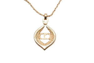 Christian Dior クリスチャンディオール ネックレス ラインストーン ロゴ ゴールド アクセサリー 小物 美品 中古 7.1g 42681