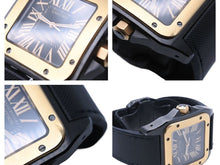 Load image into Gallery viewer, カルティエ サントス100 カーボン コンビ LM 型式W2020009 ブラック ピンクゴールド 良品 中古 42701