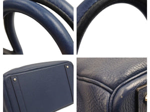 HERMES エルメス オータクロア 40 ブルーニュイ トゴ シルバー金具 HERMES 40 BLEU NUIT □N 美品 42711 中古