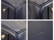 画像をギャラリービューアに読み込む, HERMES エルメス オータクロア 40 ブルーニュイ トゴ シルバー金具 HERMES 40 BLEU NUIT □N 美品 42711 中古