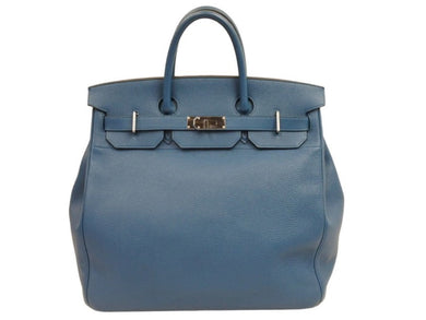 HERMES エルメス オータクロア 40 ブルードガリス トゴ シルバー金具 HERMES 40 BLEU NUIT □R 美品 中古 42712