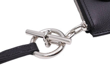 画像をギャラリービューアに読み込む, 極美品 HERMES エルメス ストラップGM 携帯ケース Z刻印 レザー ブラック シルバー 中古 42736