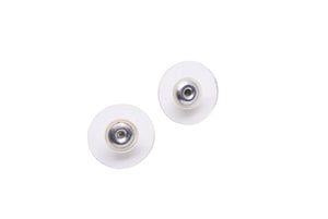 新品同様 CHANEL シャネル ピアス ココマーク 楕円形 ラインストーン シルバー A19P 中古 42738