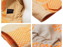 Load image into Gallery viewer, LOUIS VUITTON ルイ・ヴィトン ラフィア ダミエ ボンバー ジャケット オレンジ 21AW アウター 1A8P63 サイズ46 美品 中古 42776