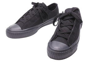Yohji Yamamoto ヨウジヤマモト ローカット キャンバス スニーカー ブラック シューズ 靴 サイズ5 美品 中古 42800