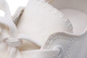 Yohji Yamamoto ヨウジヤマモト ローカットスニーカー 靴 キャンバス ホワイト サイズ5 美品 中古 42801