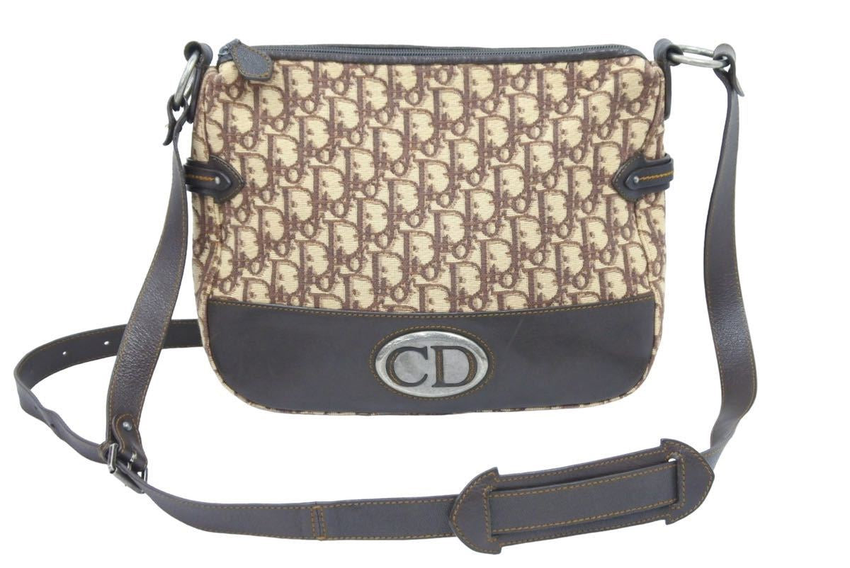 Christian Dior ディオール トロッター ショルダーバッグ キャンバス
