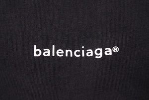 BALENCIAGA バレンシアガ トップス Tシャツ ワンポイント 黒 ブラック ロゴ 半袖Tシャツ 中古 42815