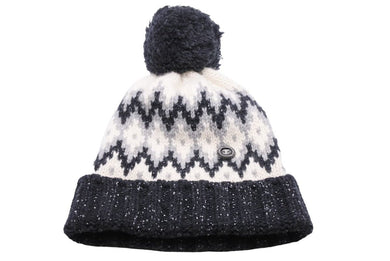 CHANEL シャネル ニット ニットキャップ 46772K05930 ウール カシミア ノルディック柄 ブラック サンプル品 美品 中古 42826