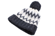 Load image into Gallery viewer, CHANEL シャネル ニット ニットキャップ 46772K05930 ウール カシミア ノルディック柄 ブラック サンプル品 美品 中古 42826