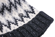 Load image into Gallery viewer, CHANEL シャネル ニット ニットキャップ 46772K05930 ウール カシミア ノルディック柄 ブラック サンプル品 美品 中古 42826