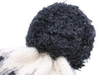 Load image into Gallery viewer, CHANEL シャネル ニット ニットキャップ 46772K05930 ウール カシミア ノルディック柄 ブラック サンプル品 美品 中古 42826