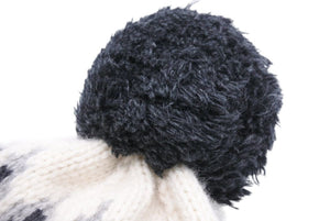 CHANEL シャネル ニット ニットキャップ 46772K05930 ウール カシミア ノルディック柄 ブラック サンプル品 美品 中古 42826