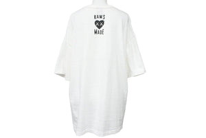 HUMAN MADE ヒューマンメイド I KNOW NIGO KAWS Tシャツ カットソー コットン ホワイト ブラウン サイズXL 美品 中古 42855
