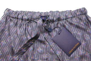 LOUIS VUITTON ルイ ヴィトン FHT051 パンツ 19AW ヴァージル シルク 3D モノグラム サイズ 34 美品 中古 42904