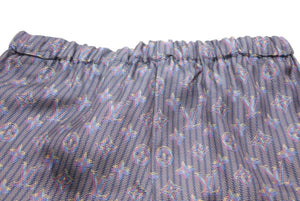 LOUIS VUITTON ルイ ヴィトン FHT051 パンツ 19AW ヴァージル シルク 3D モノグラム サイズ 34 美品 中古 42904