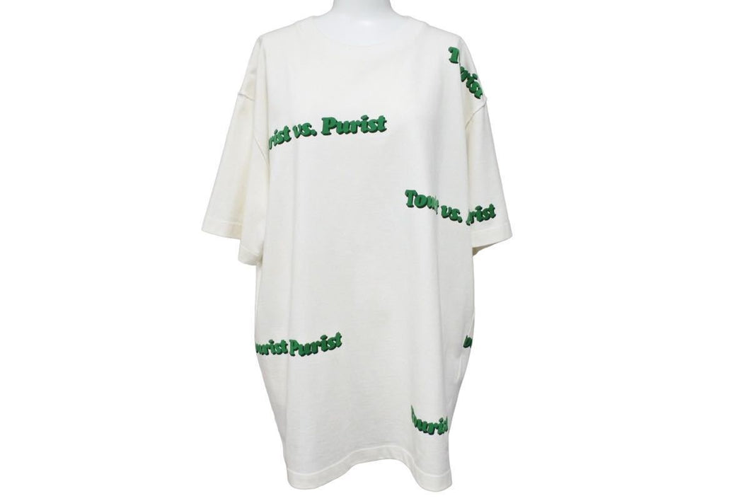 LOUIS VUITTON ルイ・ヴィトン 半袖Ｔシャツ 21AW Tourist VS Purist 1A971R ホワイト グリーン サイズL 中古 42910