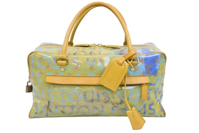 LOUIS VUITTON ルイ ヴィトン モノグラム パルプ ウィークエンダーPM ハンドバッグ ボストンバッグ イエロー 美品 42925