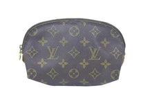 Load image into Gallery viewer, LouisVuitton ルイヴィトン ポシェットコスメティック ポーチ モノグラム M47515 ブラウン ゴールド金具 美品 中古 42930