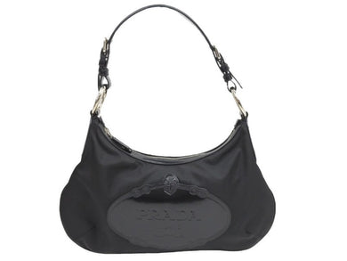 PRADA プラダ ショルダーバッグ テスート ナイロン レザー ワンショルダー ブラック NERO BR3272 中古 42933