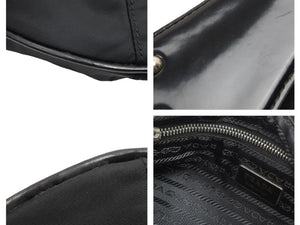 PRADA プラダ ショルダーバッグ テスート ナイロン レザー ワンショルダー ブラック NERO BR3272 中古 42933