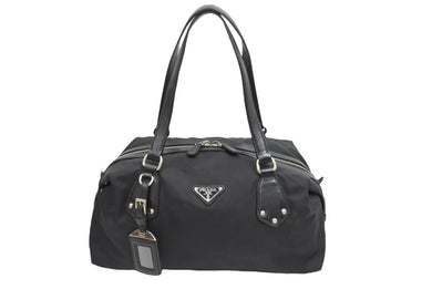 PRADA プラダ トートバッグ 肩掛けバッグ ハンドバッグ 三角ロゴプレート ナイロン レザー 良品 中古 42943