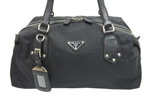 PRADA プラダ トートバッグ 肩掛けバッグ ハンドバッグ 三角ロゴプレート ナイロン レザー 良品 中古 42943