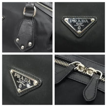 画像をギャラリービューアに読み込む, PRADA プラダ トートバッグ 肩掛けバッグ ハンドバッグ 三角ロゴプレート ナイロン レザー 良品 中古 42943