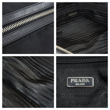 画像をギャラリービューアに読み込む, PRADA プラダ トートバッグ 肩掛けバッグ ハンドバッグ 三角ロゴプレート ナイロン レザー 良品 中古 42943