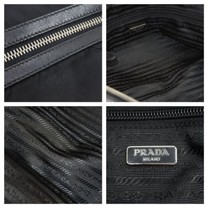 PRADA プラダ トートバッグ 肩掛けバッグ ハンドバッグ 三角ロゴプレート ナイロン レザー 良品 中古 42943