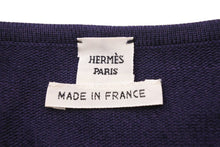 画像をギャラリービューアに読み込む, HERMES エルメス ツイルレーヌ ワンピース 五分袖 ブルー シルク 柄 デザイン 中古 42947