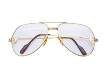 Load image into Gallery viewer, Cartier カルティエ メガネ トリニティ ティアドロップ 度あり 334893 GP ゴールド サイズ59□16 美品 中古 42964