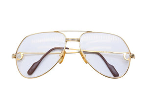 Cartier カルティエ メガネ トリニティ ティアドロップ 度あり 334893 GP ゴールド サイズ59□16 美品 中古 42964