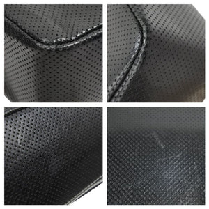 CHANEL シャネル ココマーク ターンロック 25cm パンチング ショルダー バッグ バイカラー 美品 中古 42972