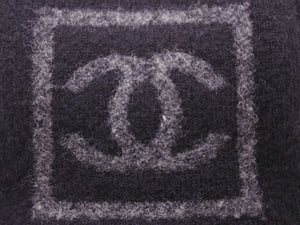 CHANEL シャネル スポーツライン キャップ 帽子 ボックス ロゴ ココマーク ウール ブラック グレー 美品 中古 42992