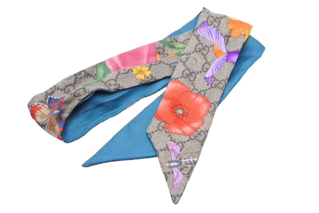 【楽天スーパーセール】 GUCCI グッチ プリント フローラ GG 花柄 ツイリー スカーフ その他