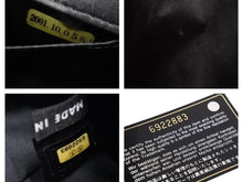 画像をギャラリービューアに読み込む, CHANEL シャネル ニュートラベル チェーンショルダーバッグ 6番台 ココマーク ブラック ナイロンジャガード レザー 中古 43033