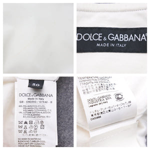 DOLCE&GABBANA ドルチェアンドガッバーナ ライトジャケット ホワイト グレー ナイロン サイズ50 美品 中古 43044