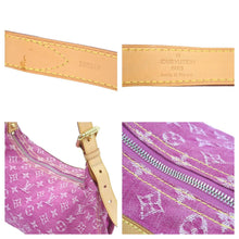 Load image into Gallery viewer, Louis Vuitton ルイヴィトン バギーPM モノグラムデニム ショルダーバッグ M95212 デニム レザー パープル ピンク 美品 中古 43054
