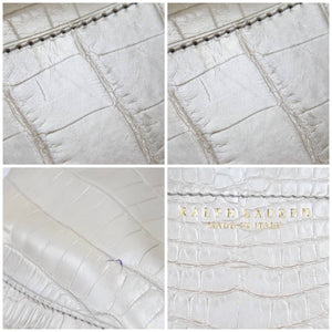 RALPH LAUREN ラルフローレン リッキー 2way ハンドバッグ シルバー シャイニー 美品 43056