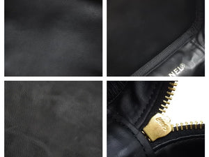 CHANEL シャネル ヴィンテージ バニティバッグ キャビアスキン ココマーク 4番台 ブラック ゴールド金具 美品 中古 43061
